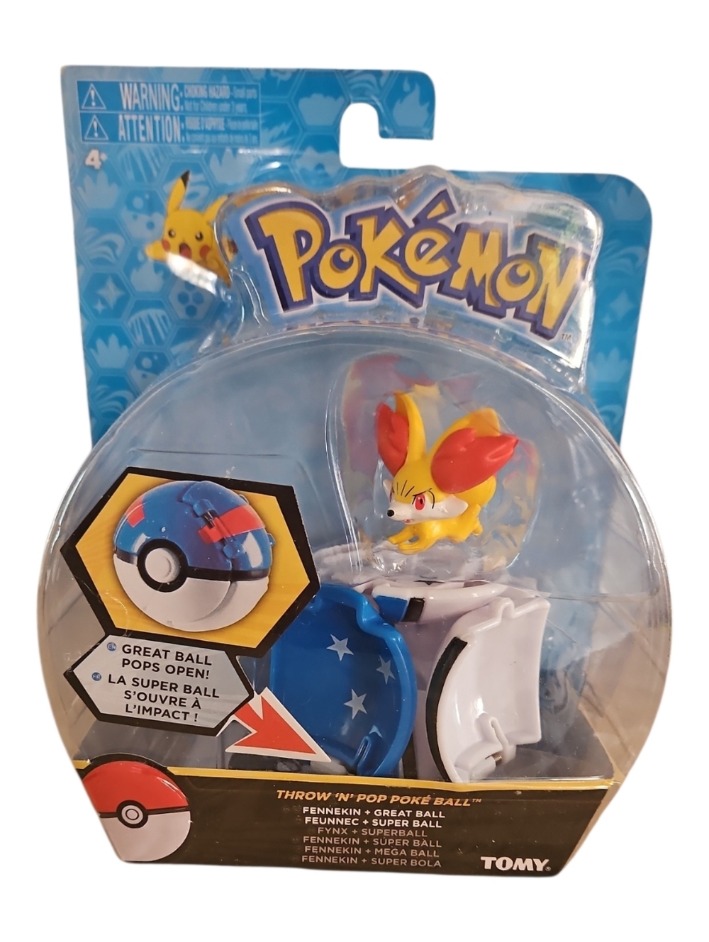 Pokemon Fennekin Throw 'N' Pop Poke Ball NWT